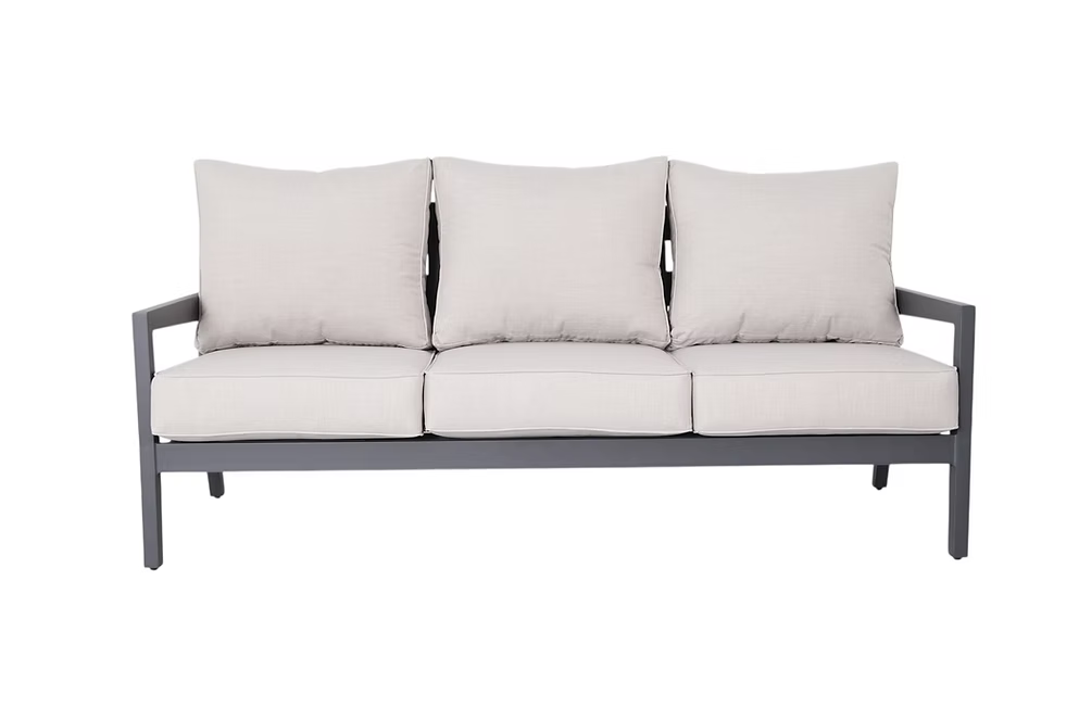 Resort Lifestyles Cabo Deep Sofa Grey w/Silver Sunbrella Cushions