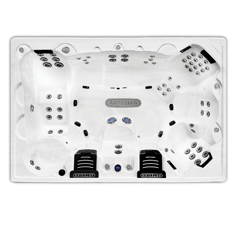 Island Spas Bimini Luxury 610685E Silver/Grey +(Elite Lighting,Wifi+Waterlab ready,AOP, Heater/Pump Valves, 5ry Extended Warranty)