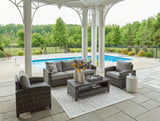 ASHLEY Oasis Court Gray Outdoor Seating Group (Set of 4)