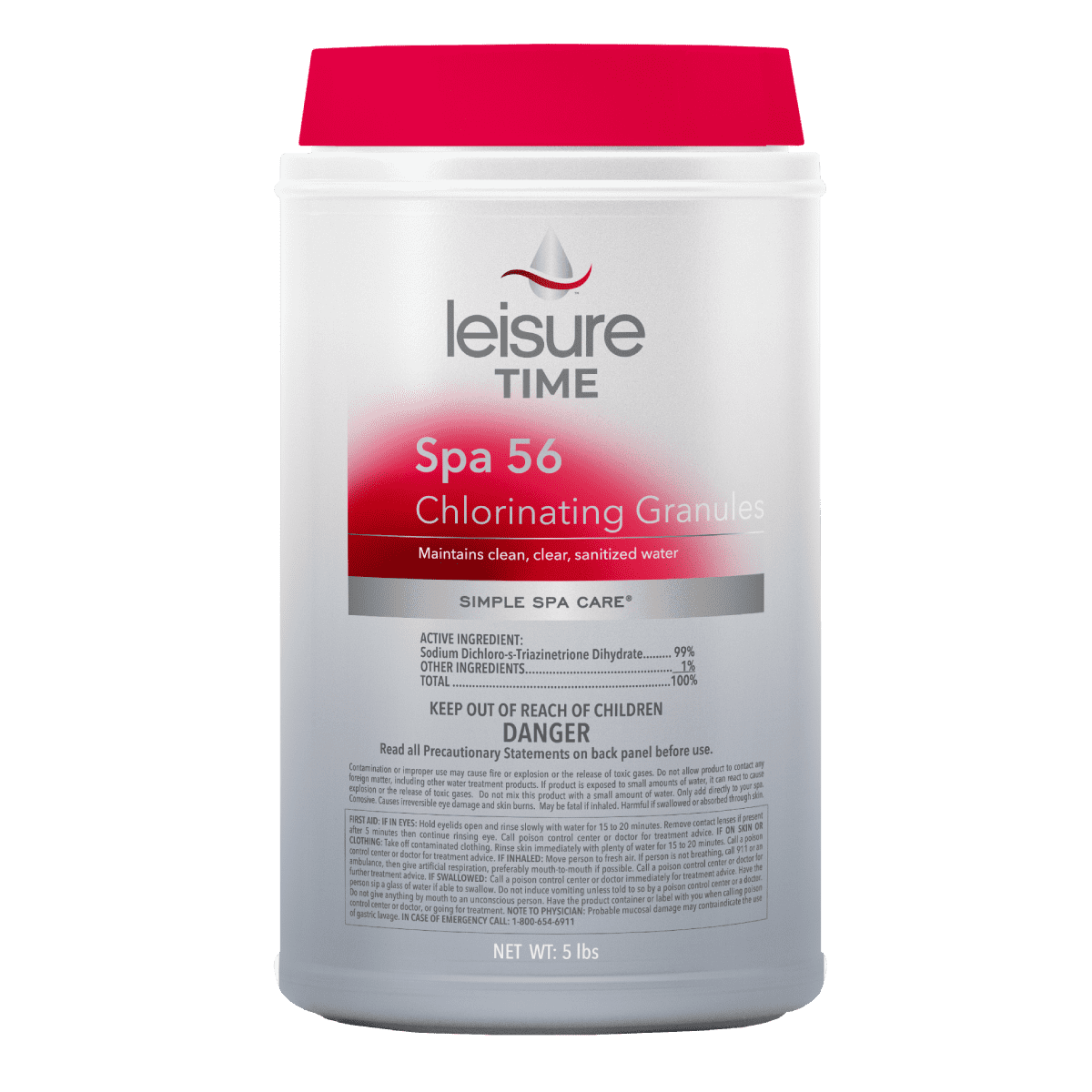 Leisure Time Spa Chlorine 2lb. Bottle Granules 56