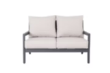 Resort Lifestyles Cabo Deep Loveseat Grey w/Silver Sunbrella Cushions