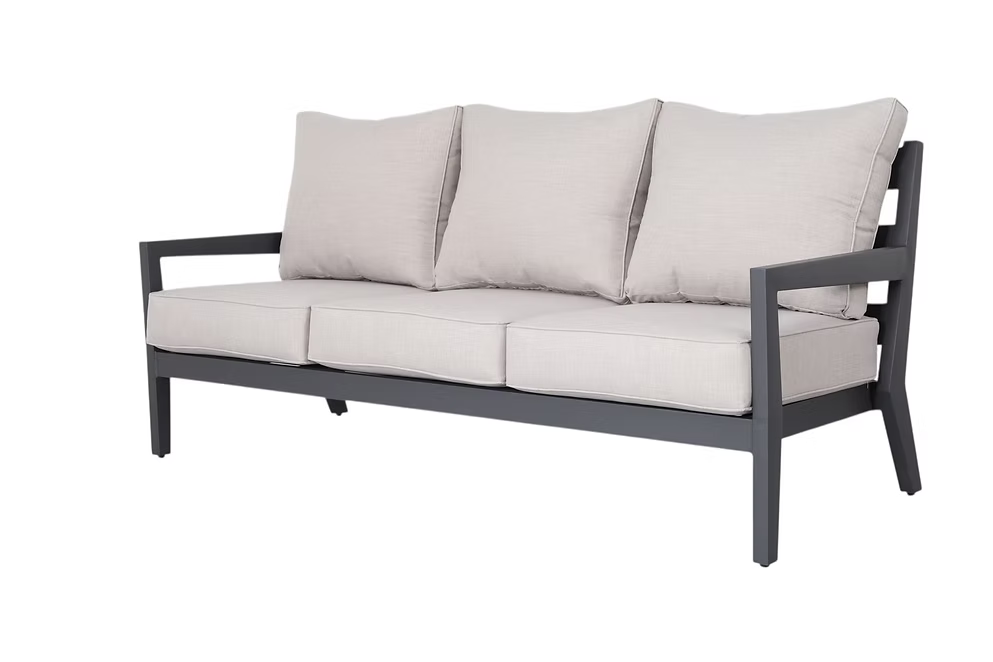Resort Lifestyles Cabo Deep Sofa Grey w/Silver Sunbrella Cushions