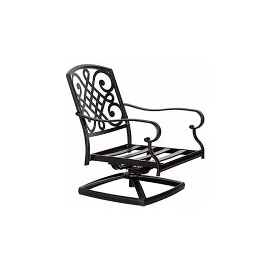 Resort Lifestyles Bridgetown Club Swivel Rocker W/Canvas Heather Beige Cushions