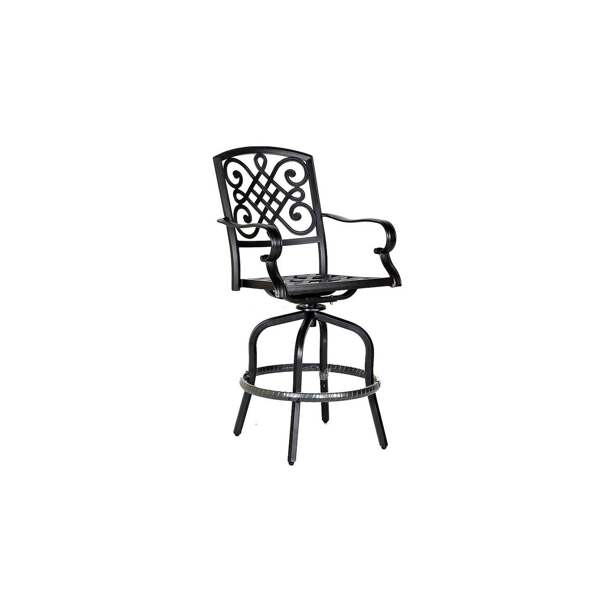 Resort Lifestyles Bridgetown Counter Barstool Chair w/ Beige Sunbrella Cushions