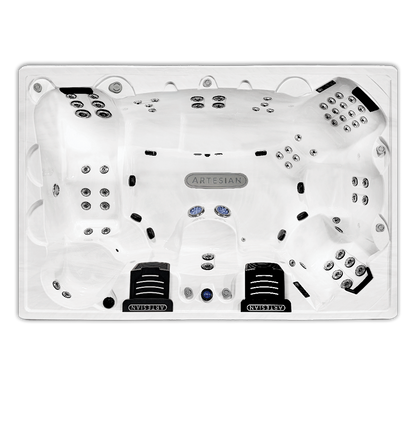 Island Spas Bimini Luxury 610685E Silver/Grey +(Elite Lighting,Wifi+Waterlab ready,AOP, Heater/Pump Valves, 5ry Extended Warranty)