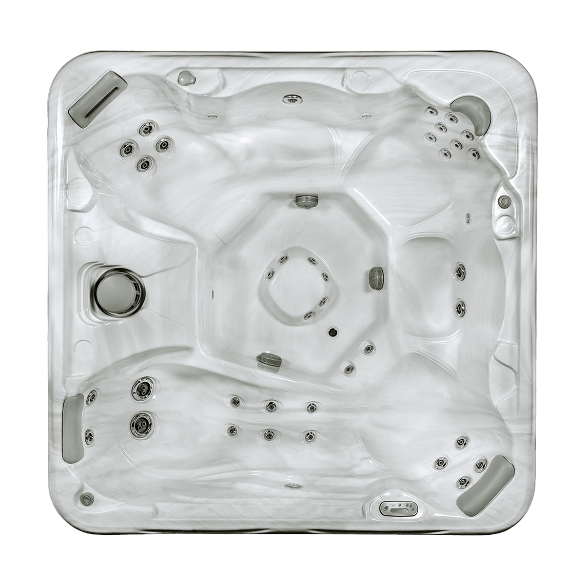 840LE Deluxe hot tub - top view
