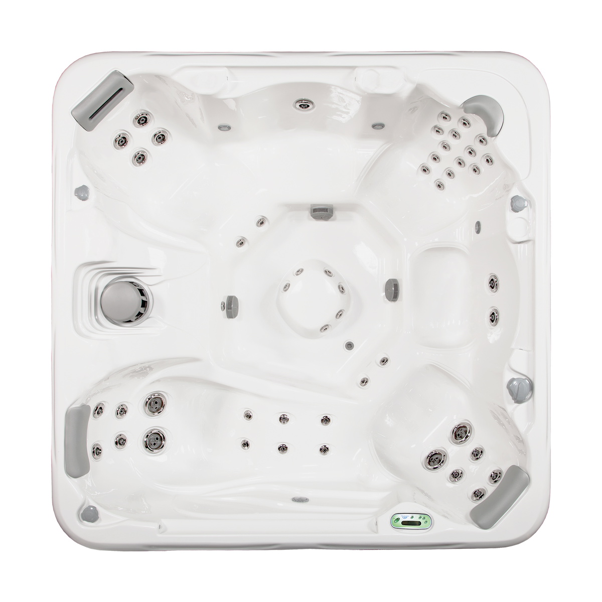 850L Deluxe hot tub - top view