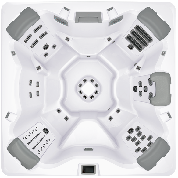 BULLFROG SPAS A7 CHOICE + LUXURY PACKAGE 367702 Platinum/Timber w/Ebony accents