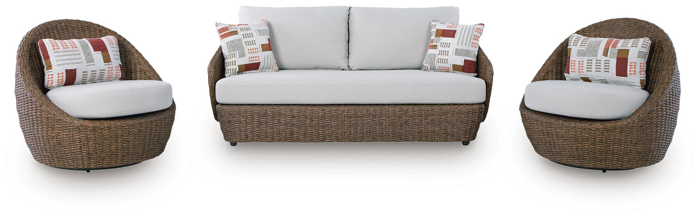 ASHLEY Cardiff Beach 3-Piece Outdoor Conversation Set