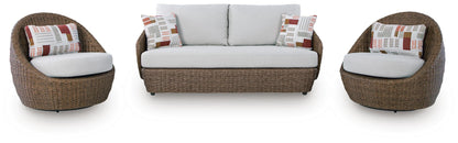 ASHLEY Cardiff Beach 3-Piece Outdoor Conversation Set