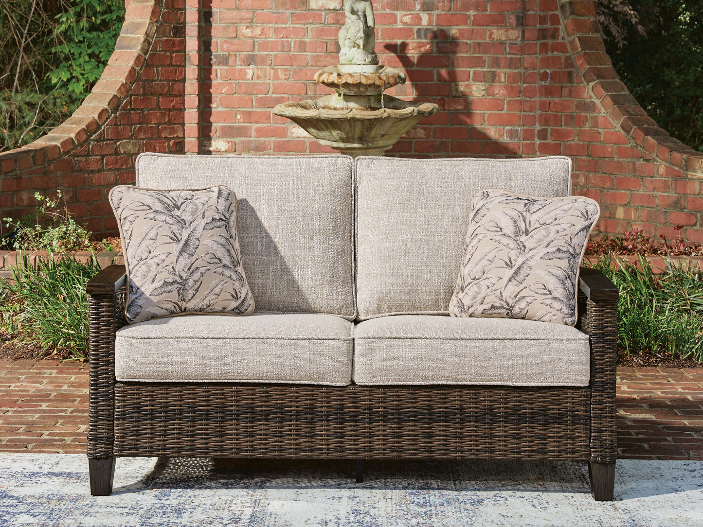 ASHLEY Drakes Beach Outdoor Loveseat with Cushion