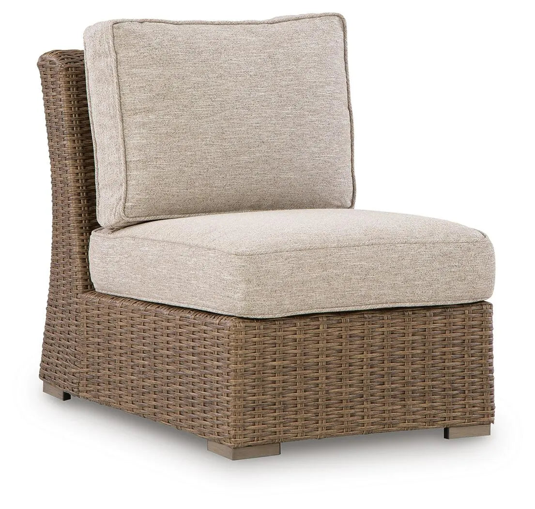 ASHLEY Revare Beach Outdoor Armless Chair with Cushion
