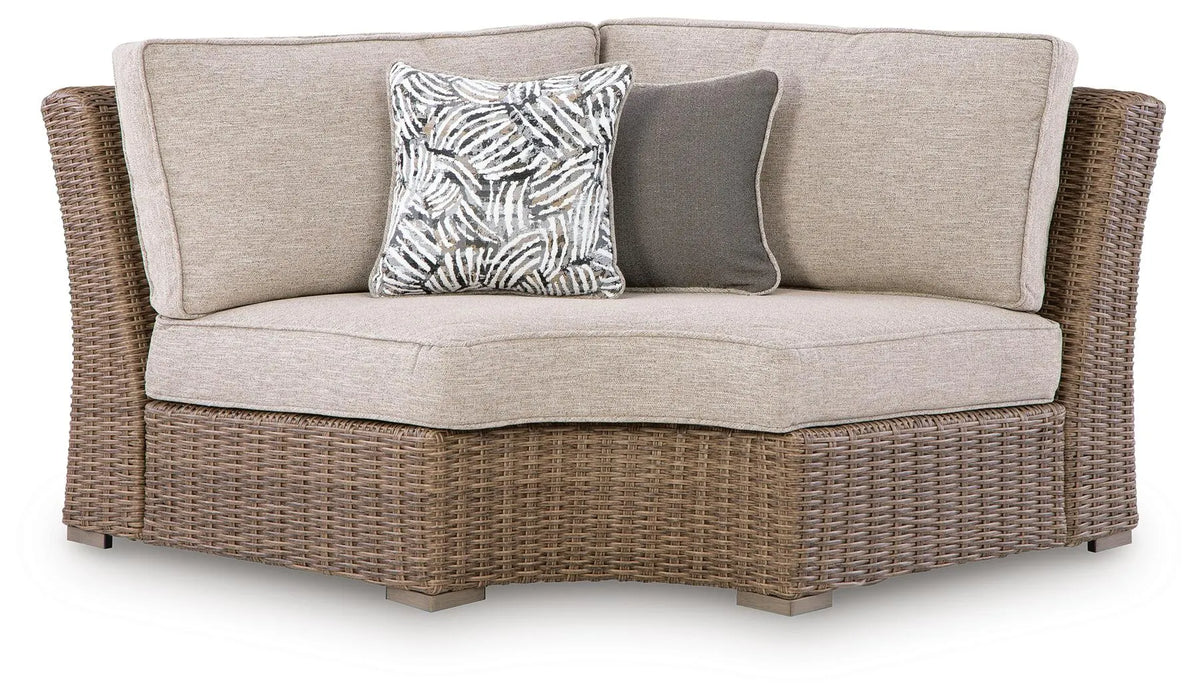 ASHLEY Revare Beach Outdoor Curved Corner Chair with Cushion