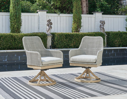 ASHLEY Seton Creek Outdoor Swivel Dining Chair (Set of 2)