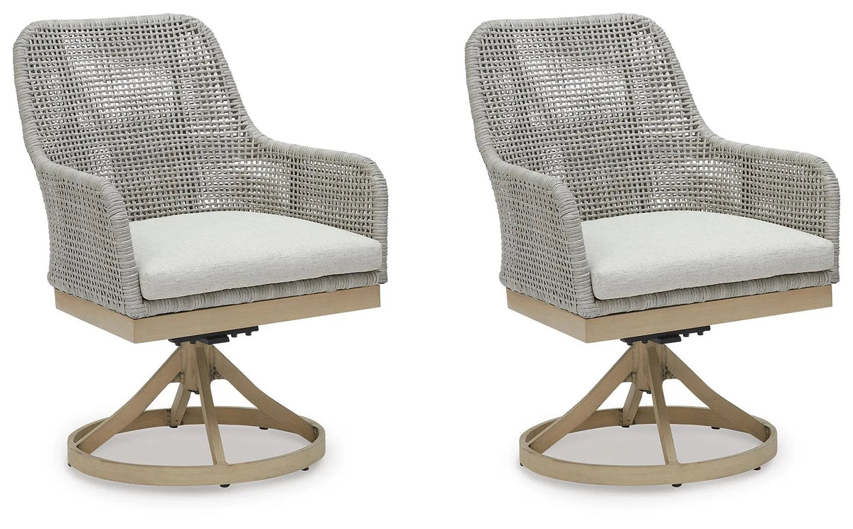 ASHLEY Seton Creek Outdoor Swivel Dining Chair (Set of 2)