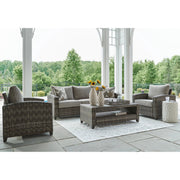 ASHLEY Oasis Court Gray Outdoor Seating Group (Set of 4)