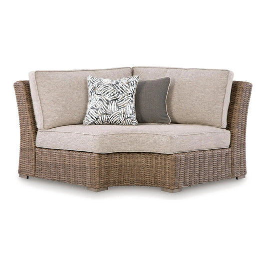 ASHLEY Revare Beach Outdoor Curved Corner Chair with Cushion