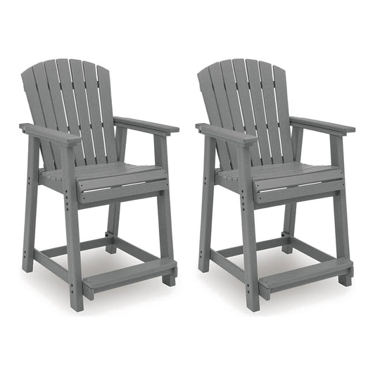ASHLEY Ross Cove Outdoor Counter Height Bar Stool (Set of 2)
