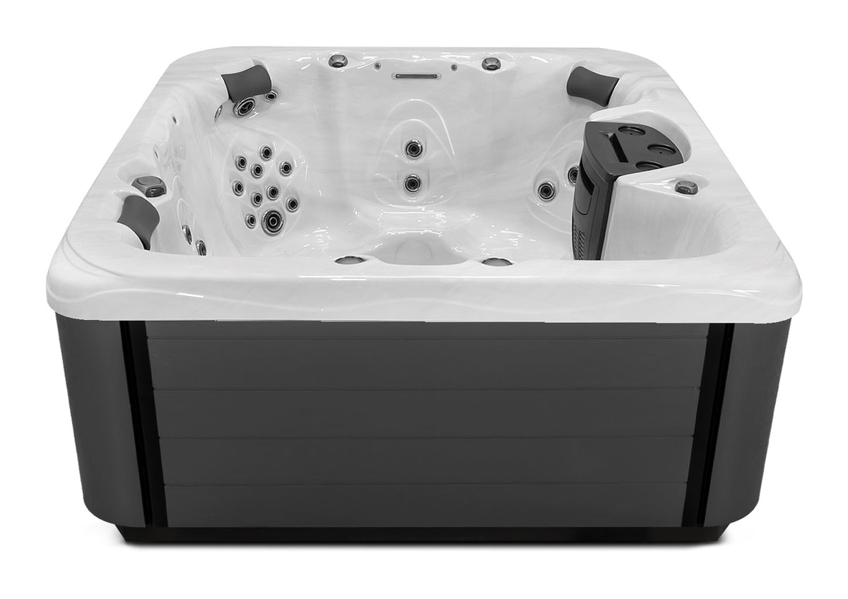 Balance 6 CS hot tub - Sterling Silver (Standard) shell with DuraMaster Graphite* (Standard) cabinet