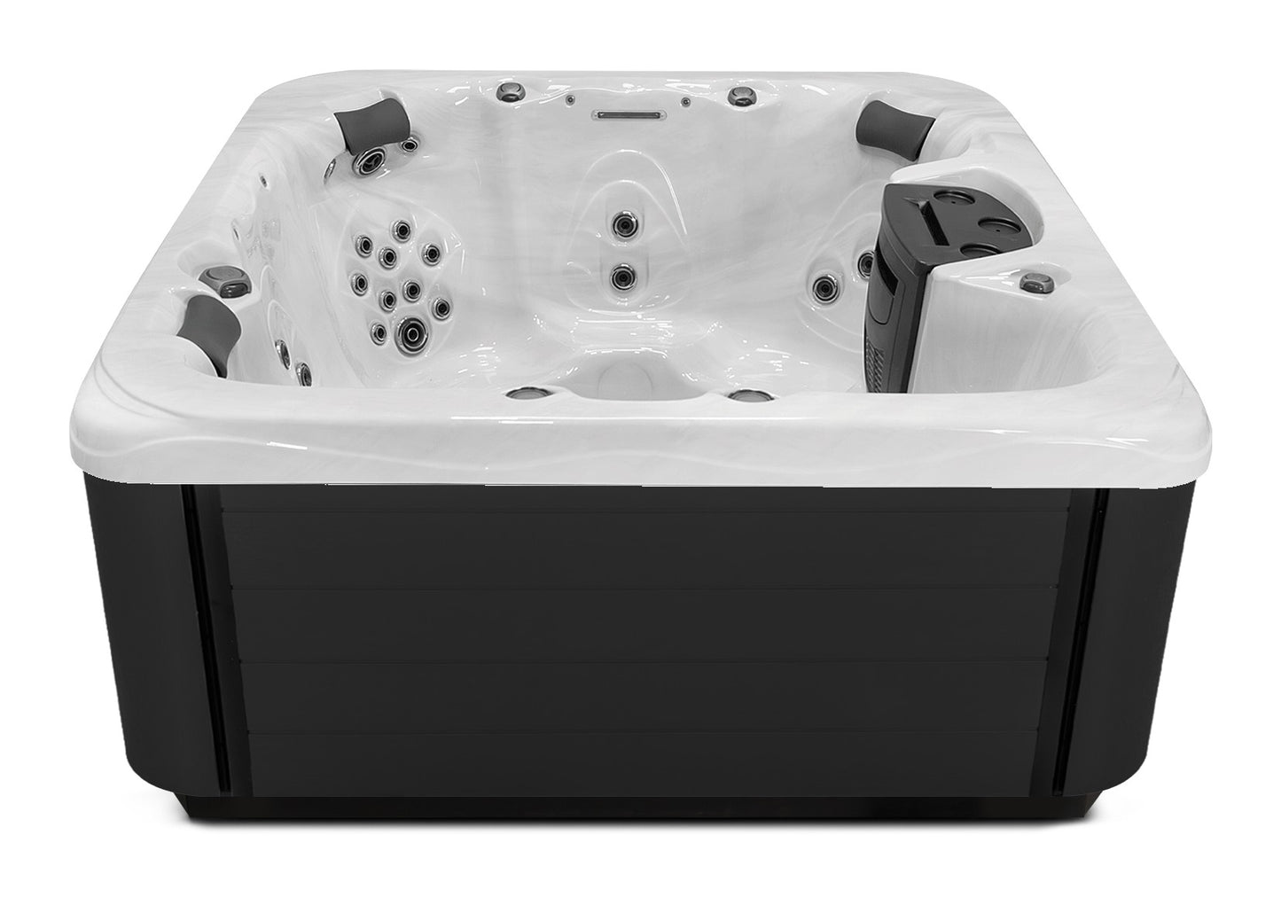 Balance 6 CS hot tub - Sterling Silver (Standard) shell with DuraMaster Midnight* (Standard) cabinet