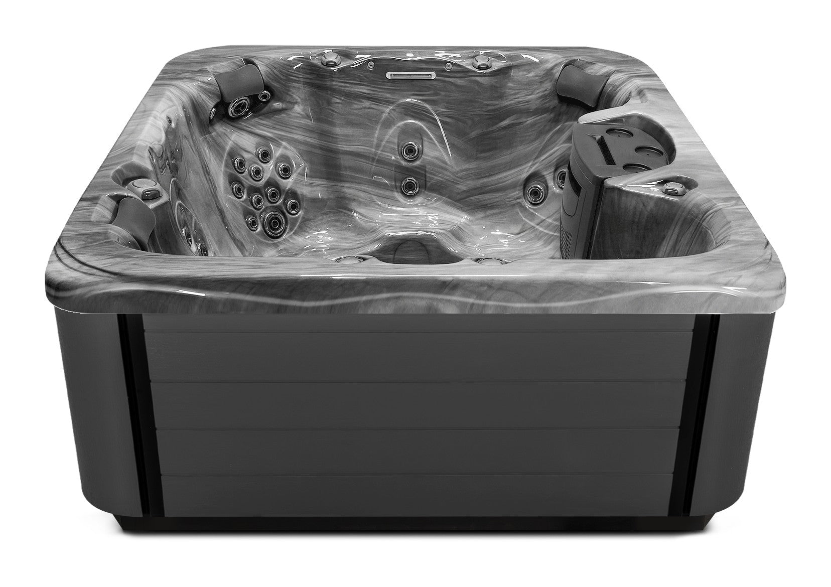 Balance 6 CS hot tub - Storm Cloud (Optional) shell with DuraMaster Graphite* (Standard) cabinet