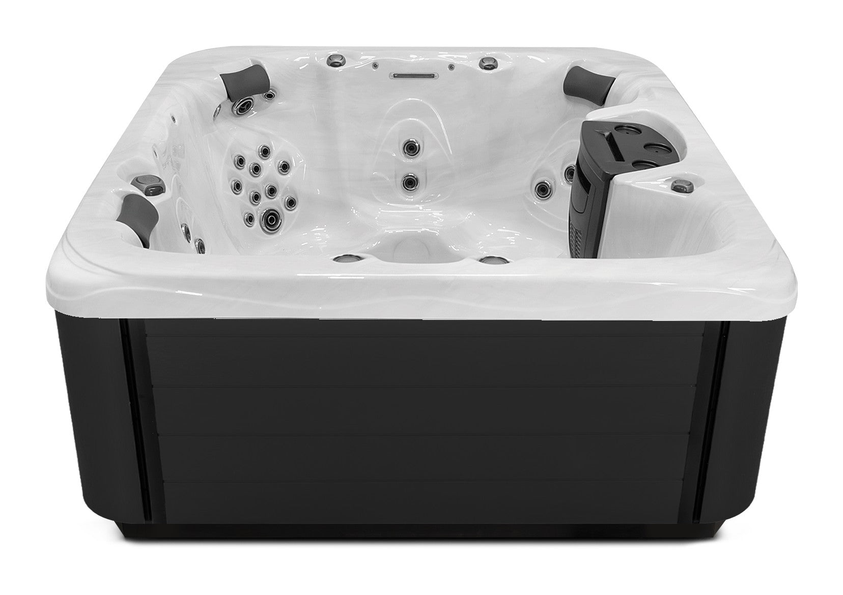 Balance 6 hot tub - Sterling Silver (Standard) shell with DuraMaster Midnight* (Standard) cabinet