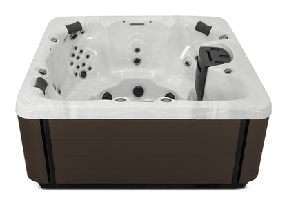 Balance 7 hot tub - Sterling Silver shell with Dark Walnut cabinet