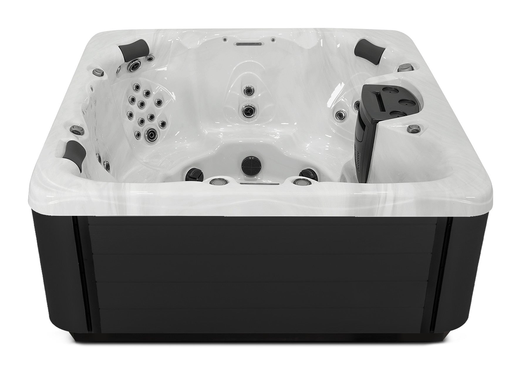 Balance 7 hot tub - Sterling Silver shell with Midnight cabinet