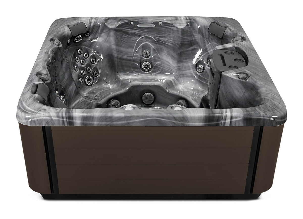Balance 7 hot tub - Storm Cloud shell with Dark Walnut cabinet