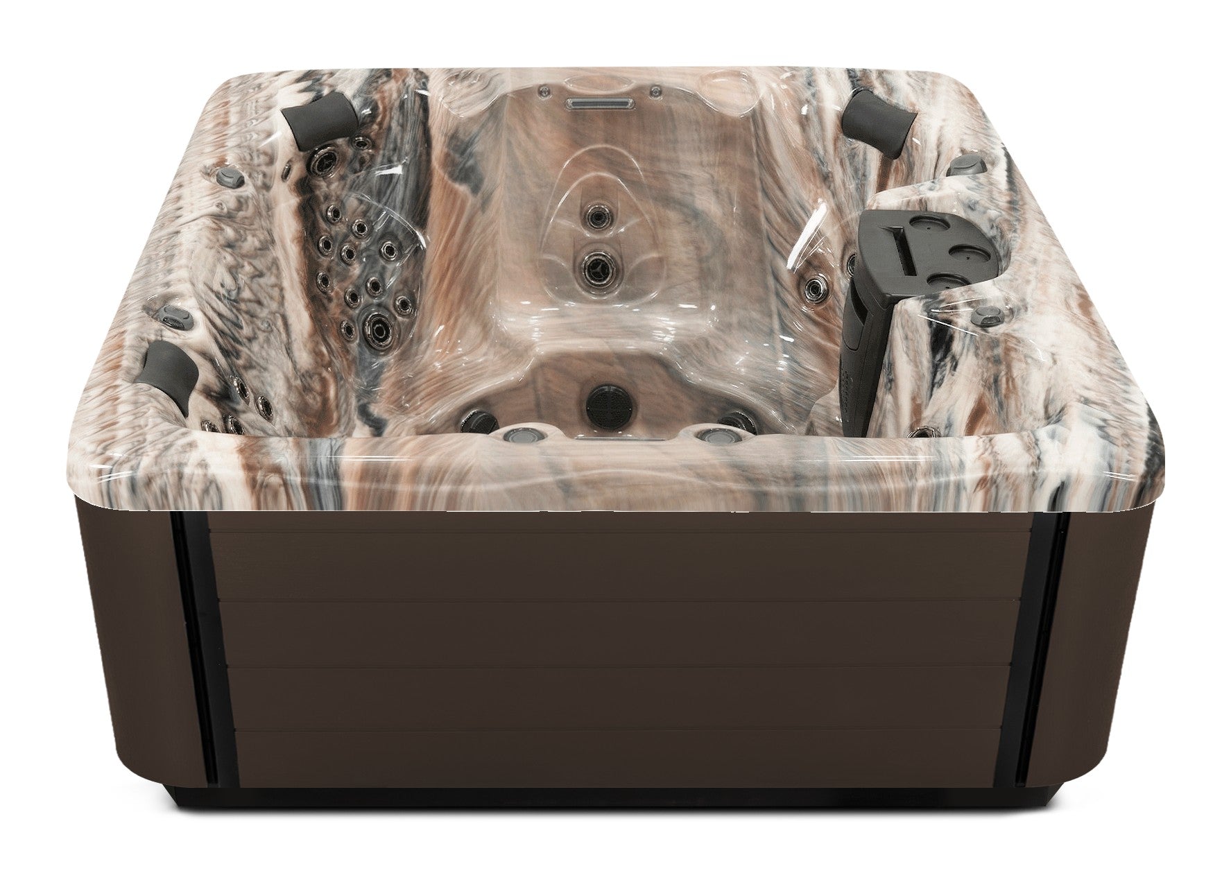 Balance 7 hot tub - Tuscan Sun shell with Dark Walnut cabinet