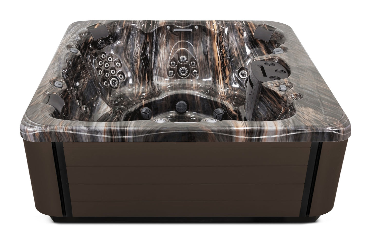 Balance 8 hot tub - Midnight Canyon (Standard) shell with DuraMaster Dark Walnut (Standard) cabinet