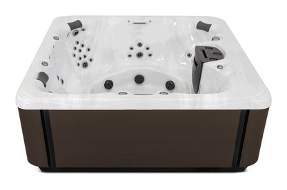Balance 8 hot tub - Sterling Silver (Standard) shell with DuraMaster Dark Walnut (Standard) cabinet