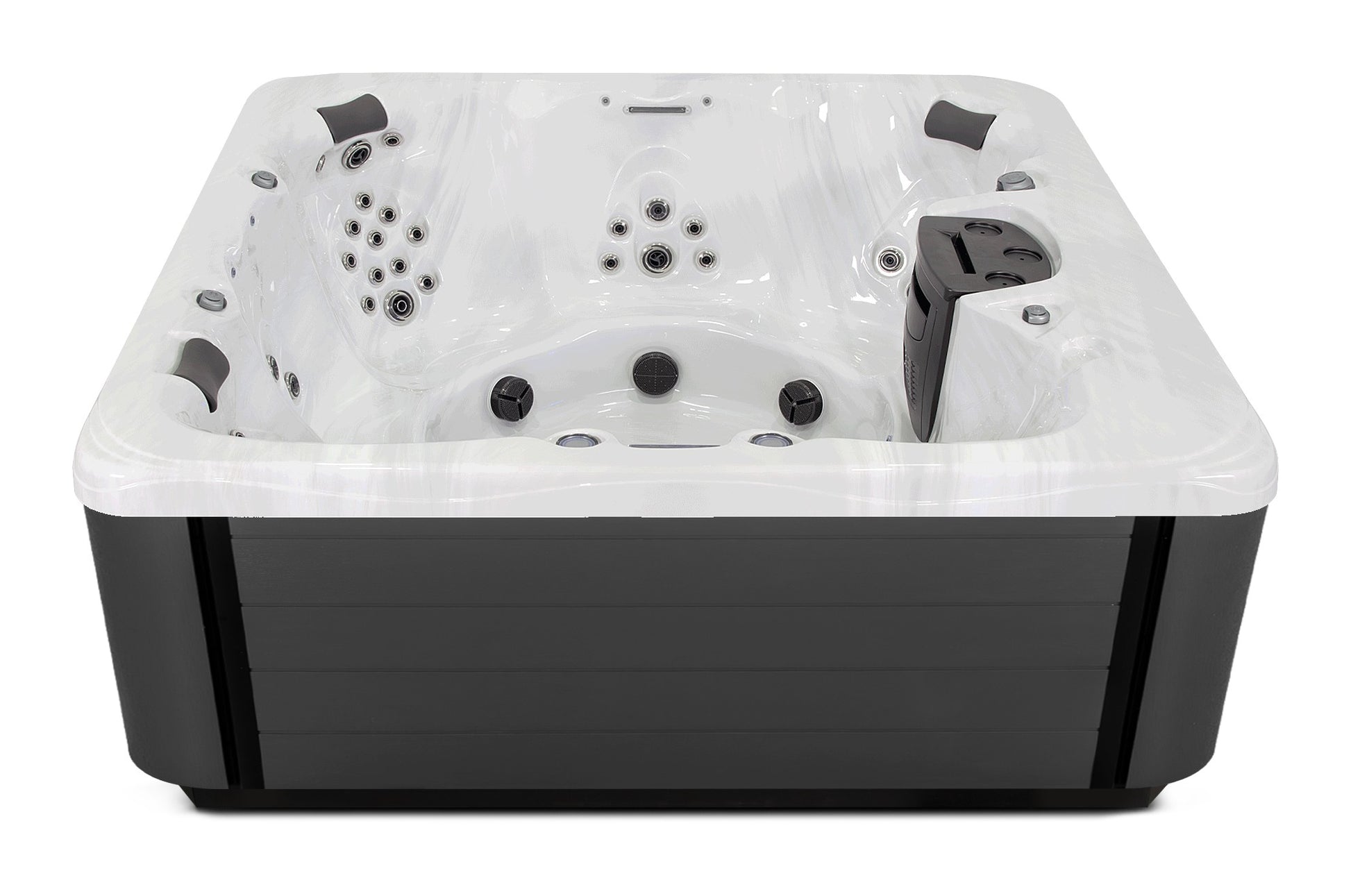 Balance 8 hot tub - Sterling Silver (Standard) shell with DuraMaster Graphite* (Standard) cabinet