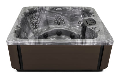 Balance 8 hot tub - Storm Cloud (Optional) shell with DuraMaster Dark Walnut (Standard) cabinet