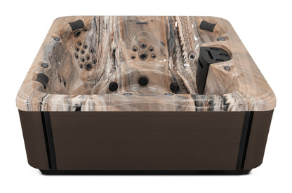 Balance 8 hot tub - Tuscan Sun (Standard) shell with DuraMaster Dark Walnut (Standard) cabinet