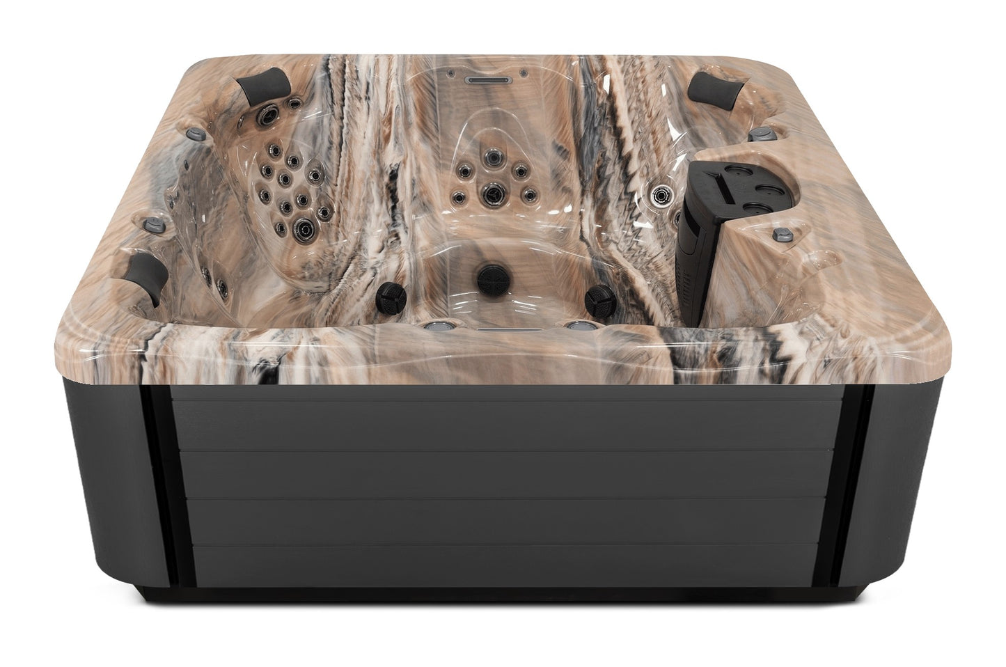 Balance 8 hot tub - Tuscan Sun (Standard) shell with DuraMaster Graphite* (Standard) cabinet