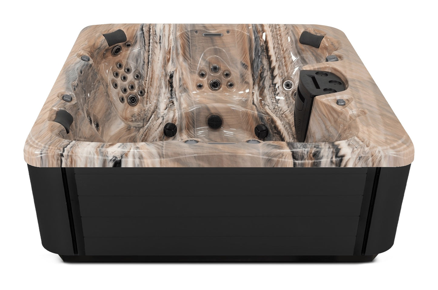Balance 8 hot tub - Tuscan Sun (Standard) shell with DuraMaster Midnight* (Standard) cabinet