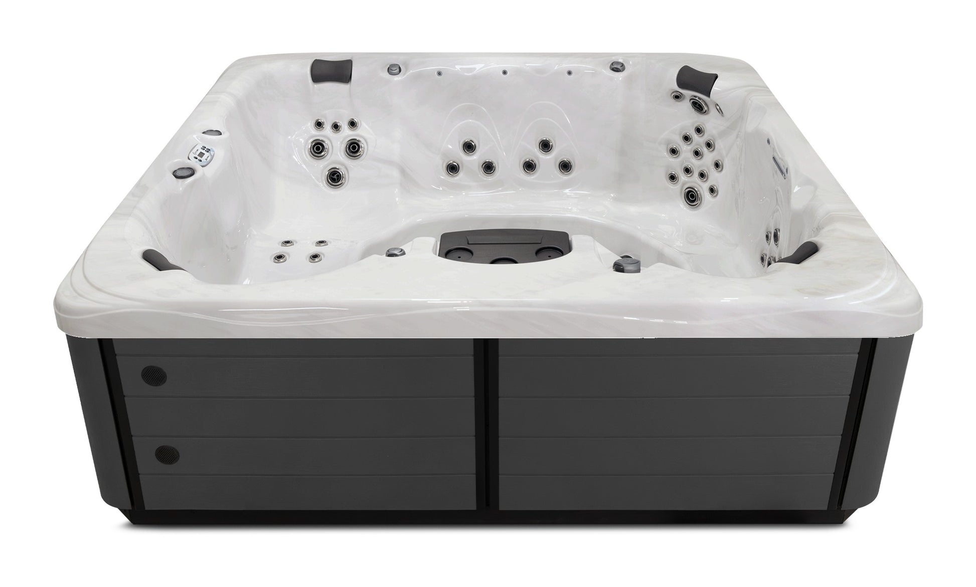 Balance 9 hot tub - Sterling Silver (Standard) shell with DuraMaster Graphite* (Standard) cabinet