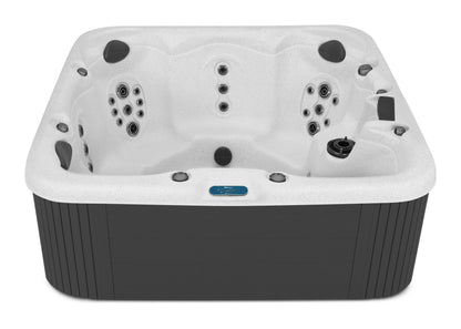 Bar Harbor LE hot tub - Sea Salt shell with DuraMaster Graphite cabinet