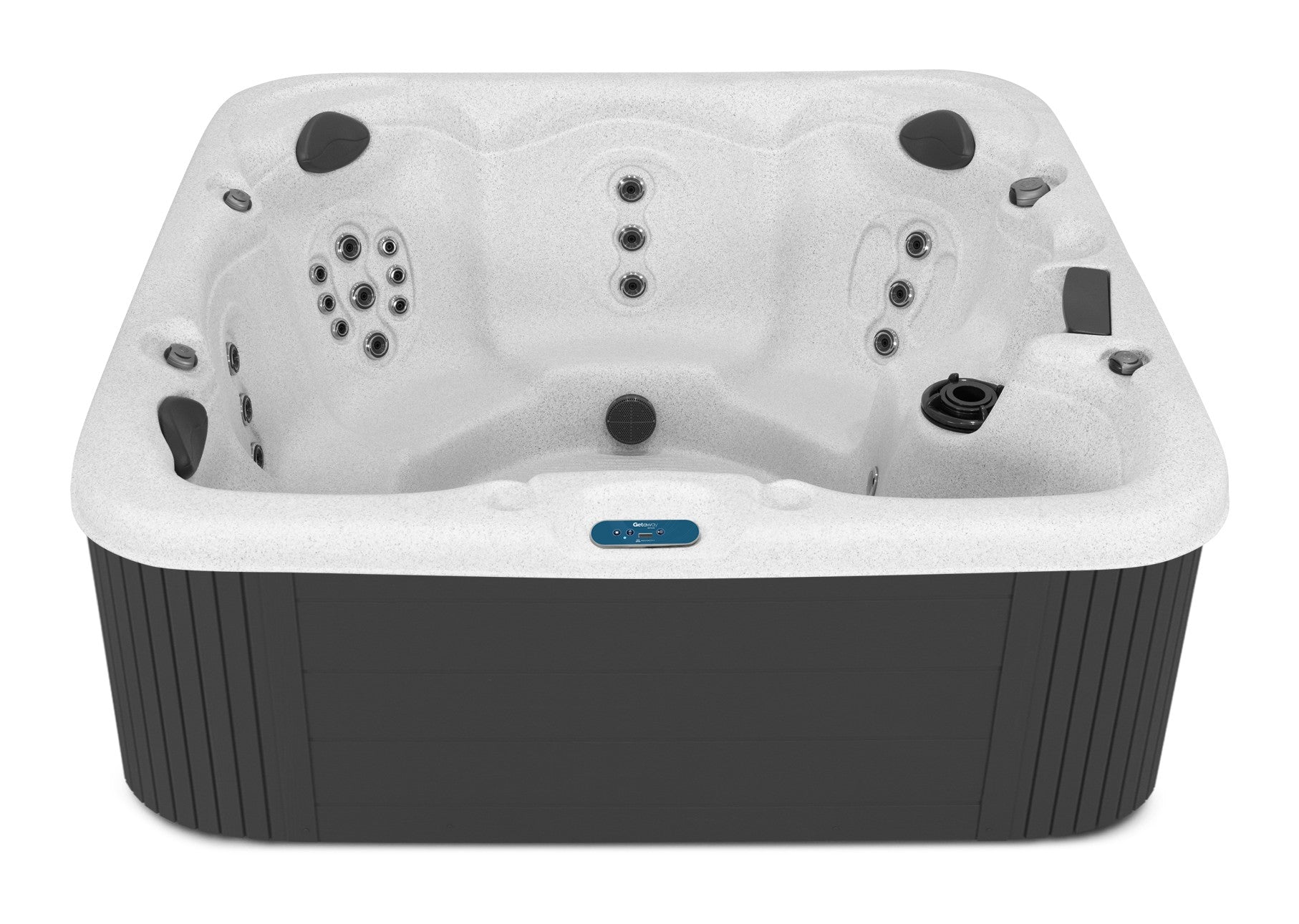 Bar Harbor SE hot tub - Sea Salt shell with DuraMaster Graphite cabinet