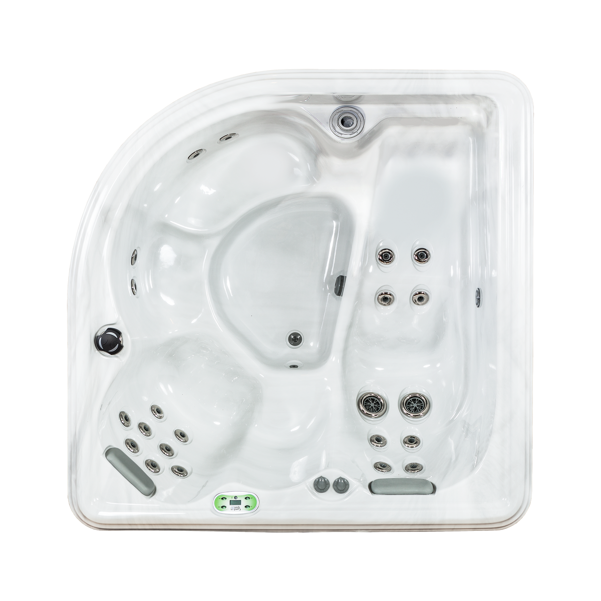 Camellia hot tub - top view