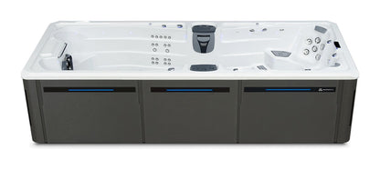 Challenger 19 D MAX swim spa - White shell with Graphite cabinet