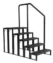 5 Tier Swim Spa Step w/Rail - Black