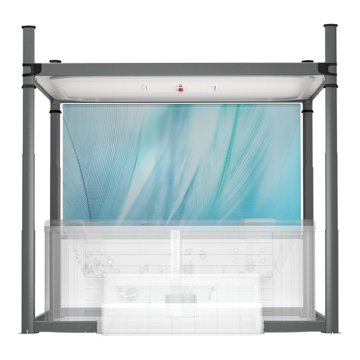 Covana Evolution with Blue Velvet roller shade fitted