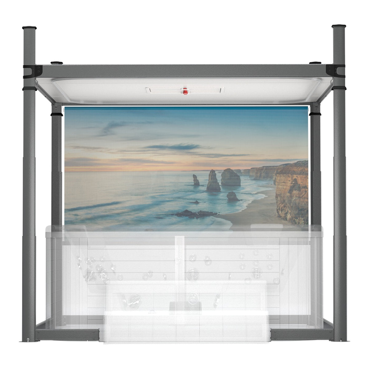 Covana Evolution with Coastline roller shade fitted