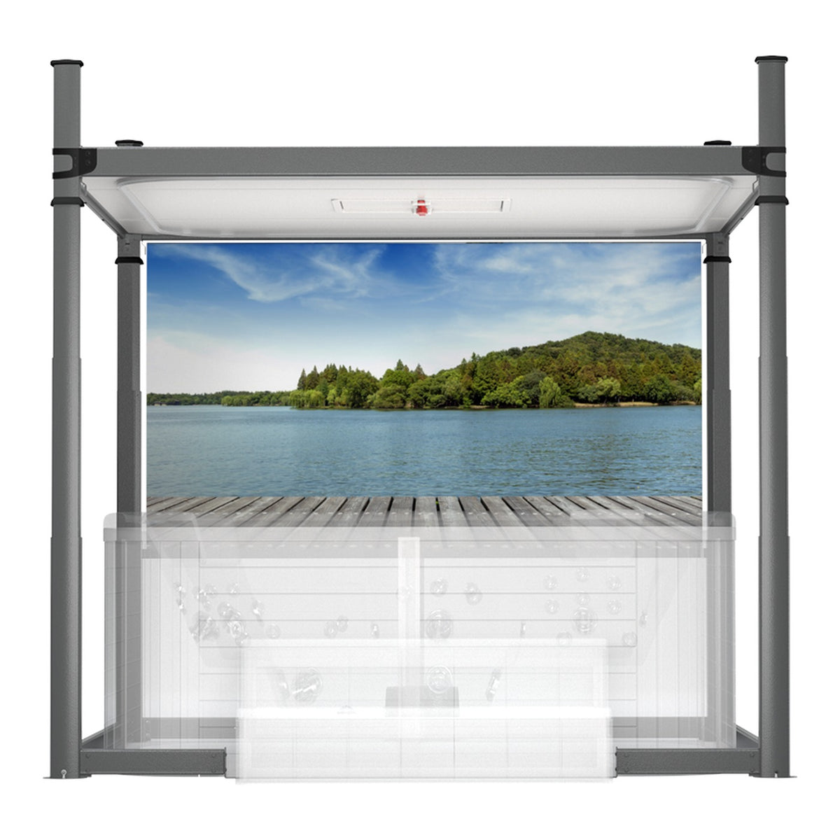 Covana Evolution with Island roller shade fitted