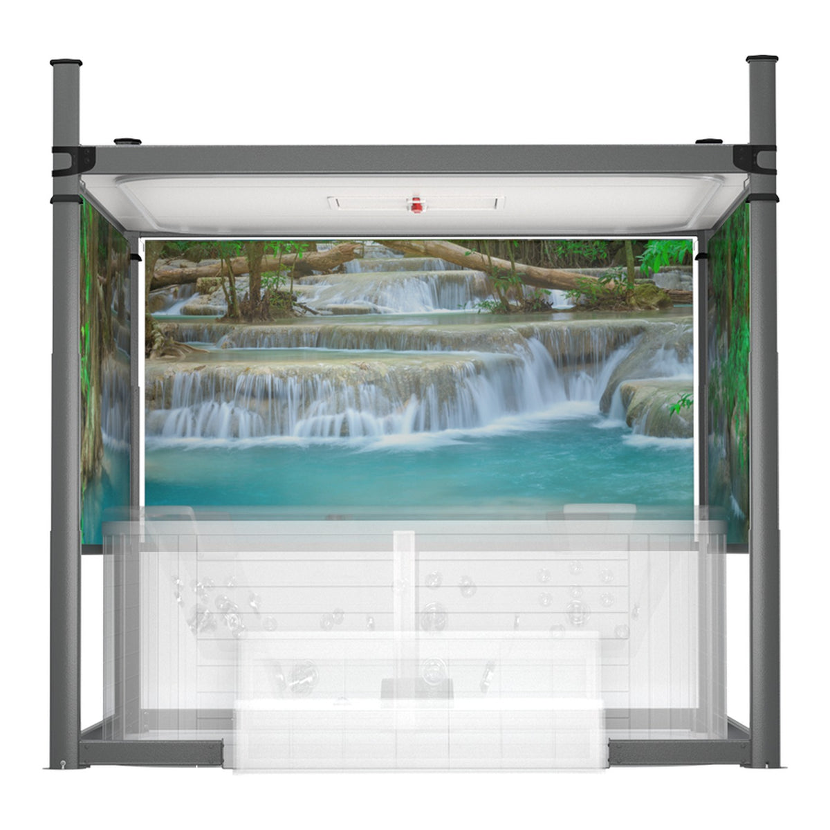 Covana Evolution with Rainforest Panoramic roller shade fitted