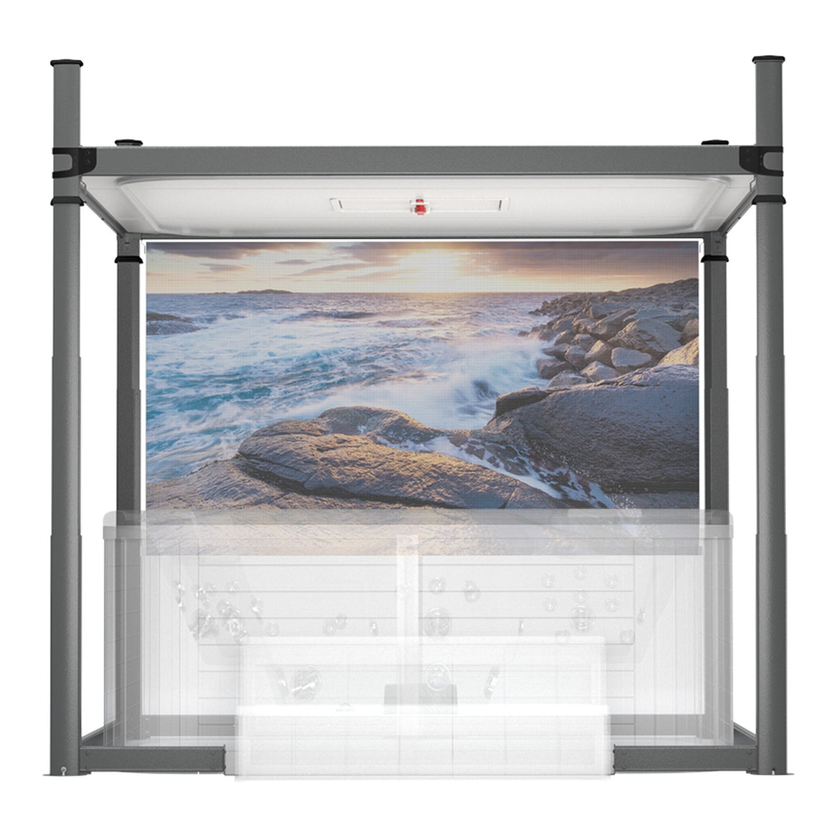 Covana Evolution with Seashore roller shade fitted