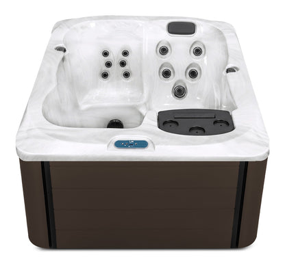 L5 hot tub - Sterling Silver shell with Dark Walnut cabinet