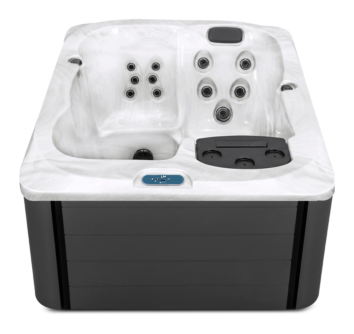 L5 hot tub - Sterling Silver shell with Graphite (Standard) cabinet